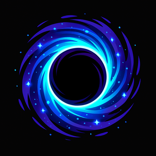 galactic portals looks like a black hole.
In-Game asset.  2d.  High contrast.  No shadows