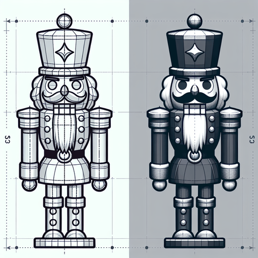 Nut cracker, side view Single Game Texture. In-Game asset. 2d. Blank background. High contrast. No shadows.