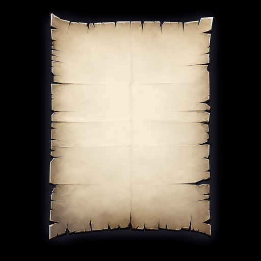 Scrap of paper, horizontal, blank, torn edge
Single Game Texture. In-Game asset. 2d. Blank background. High contrast. No shadows.
