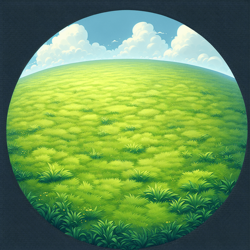 overview of a grass field.
Single Game Texture.  In-Game asset.  2d.  Blank background.  High contrast.  No shadows