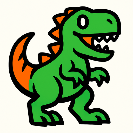 dinazor.
In-Game asset.  2d.  High contrast.  No shadows