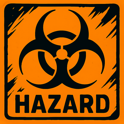 Hazard.
In-Game asset.  2d.  High contrast.  No shadows