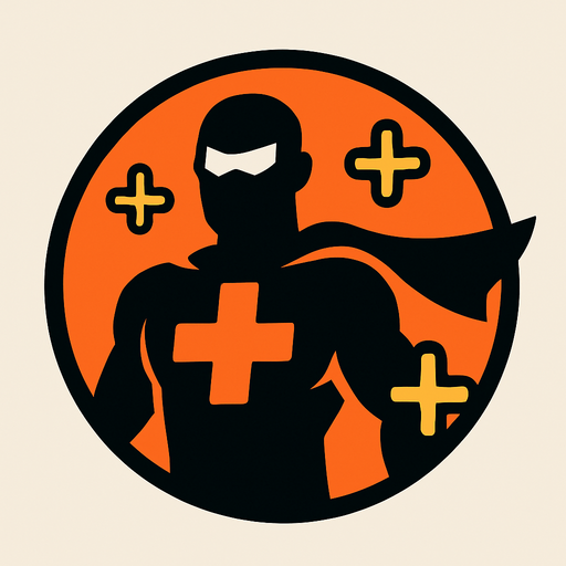Superhero heal.
In-Game asset.  2d.  High contrast.  No shadows