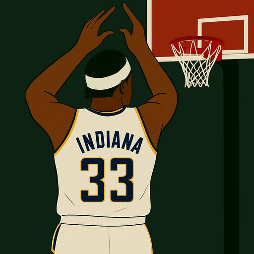 Give him a white headband and an Indiana pacers white uniform