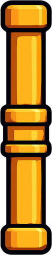 vertical long pipe.
In-Game asset.  2d.  High contrast.  No shadows