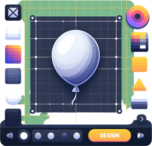Balloon.
Single Game Texture. In-Game asset. 2d. Blank background. High contrast. No shadows.