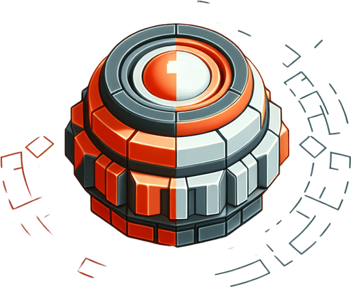Powerup.
Single Game Texture.  In-Game asset.  2d.  Blank background.  High contrast.  No shadows. 3d