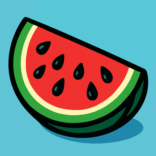 Watermelon.
In-Game asset.  2d.  High contrast.  No shadows
