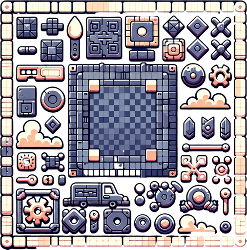 Scenario.
Single Game Texture. In-Game asset. 2d. Blank background. High contrast. No shadows.