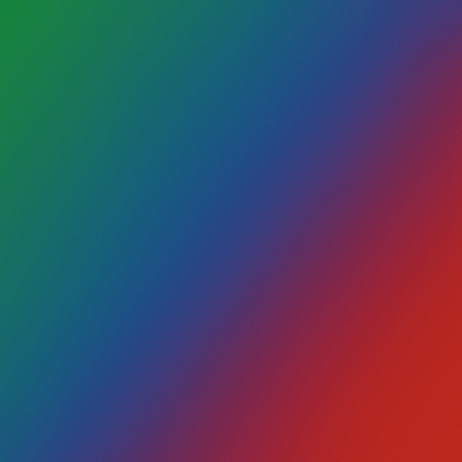 Green to blue to red diagonal gradient bg. Nothing else.
