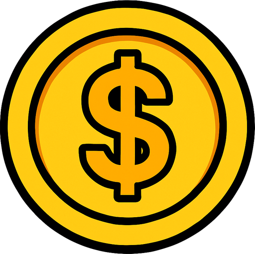 Bonus coin.
In-Game asset.  2d.  High contrast.  No shadows