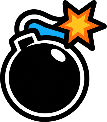 bomb.
In-Game asset.  2d.  High contrast.  No shadows