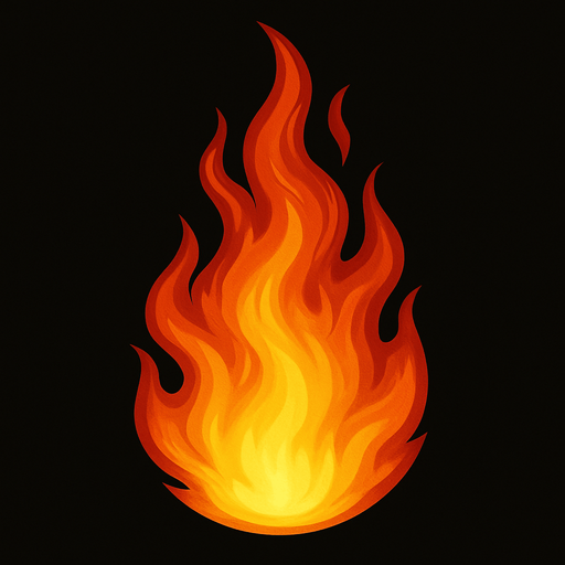 Llama fuego, algo realista.
In-Game asset.  2d.  High contrast.  No shadows