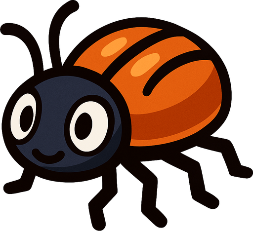 Küçük böcek.
In-Game asset.  2d.  High contrast.  No shadows