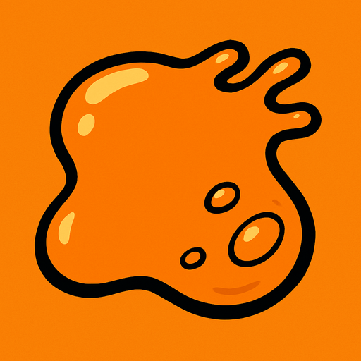 orange liquid.
In-Game asset.  2d.  High contrast.  No shadows