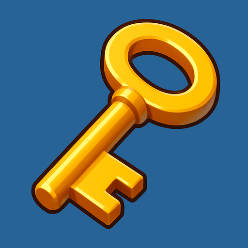 key.
In-Game asset.  High contrast.  No shadows. 3D