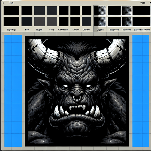 2d png black fanta bull orc anger taunt.
Single Game Texture.  In-Game asset.  2d.  Blank background.  High contrast.  No shadows