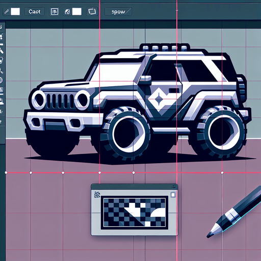 thar car.
Single Game Texture. In-Game asset. 2d. Blank background. High contrast. No shadows.