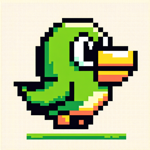 a pixel flappy bird.
Single Game Texture. In-Game asset. 2d. Blank background. High contrast. No shadows.