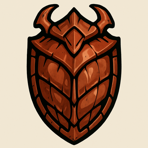 Chitin Shield.
In-Game asset.  2d.  High contrast.  No shadows