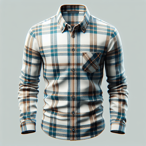 Plaid button up shirt.
Single Game Texture.  In-Game asset.  2d.  Blank background.  High contrast.  No shadows