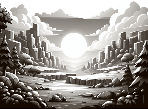 An area for testing out AI.
Single Game Texture.  In-Game asset.  2d.  Blank background.  High contrast.  No shadows