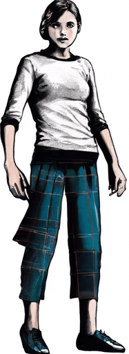 Girl wearing a skirt