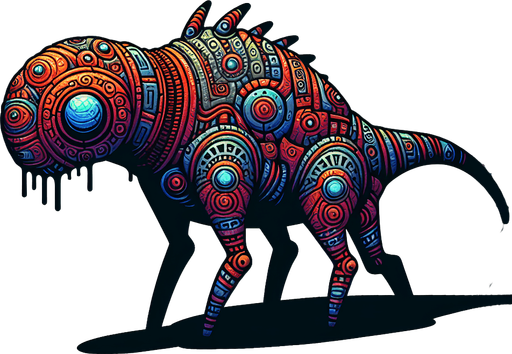 A single alien.
Single Game Texture. In-Game asset. 2d. Blank background. High contrast. No shadows.