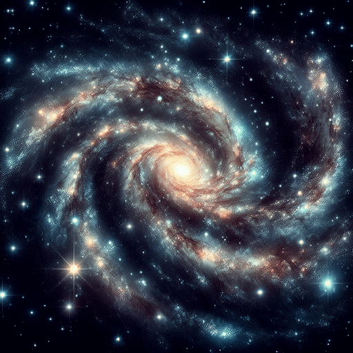 black background ethereal centered galaxy.