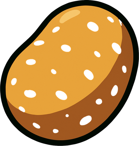 Potato.
In-Game asset.  2d.  High contrast.  No shadows
