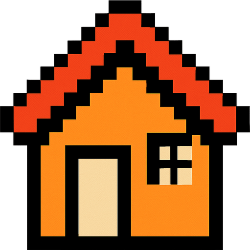 make a house 2d pixel symbol make it good.
In-Game asset.  2d.  High contrast.  No shadows