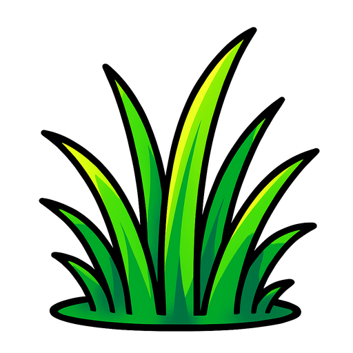gras.
In-Game asset.  2d.  High contrast.  No shadows