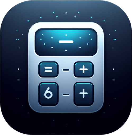 A square app store icon with rounded edges, designed for a Calculator app. The icon features a sleek and minimalistic calculator graphic in the center, with clean, simple buttons and a glowing equals sign (=) to highlight its function. The background is a gradient of soft grey to blue, with a subtle hint of light effects to suggest a modern and slightly futuristic aesthetic, while maintaining a clean and professional design.
Single Game Texture. In-Game asset. 2d. Blank background. High contrast. No shadows.