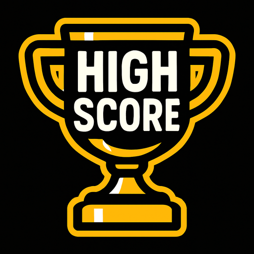 En yüksek skoru gösteren kupa logosu.
In-Game asset.  High contrast.  No shadows