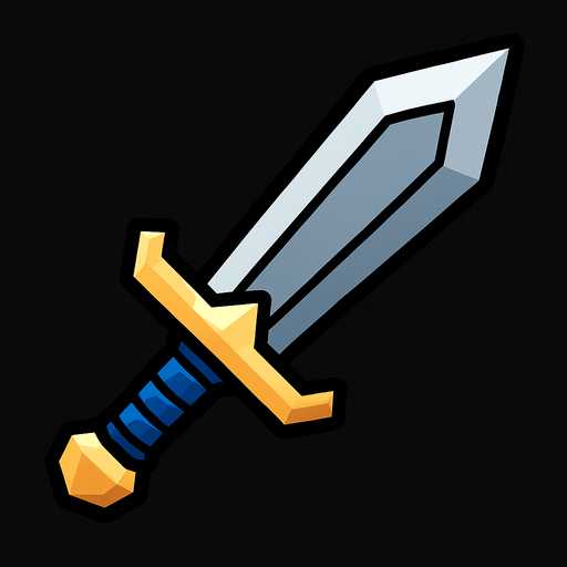 Sword.
In-Game asset.  2d.  High contrast.  No shadows