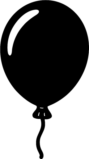 Black Balloon.
In-Game asset.  2d.  High contrast.  No shadows