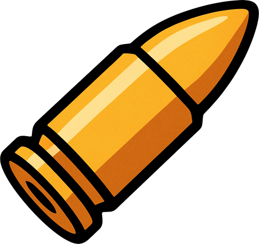 Bullet.
In-Game asset.  2d.  High contrast.  No shadows