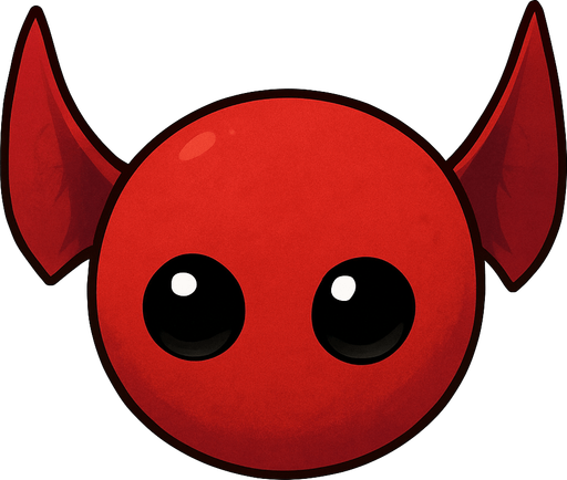 red coloured top down look for quick cute semi realistic round shaped anime enemy for basic animation like enemy. In-Game asset. 2d. High contrast. No shadows.
