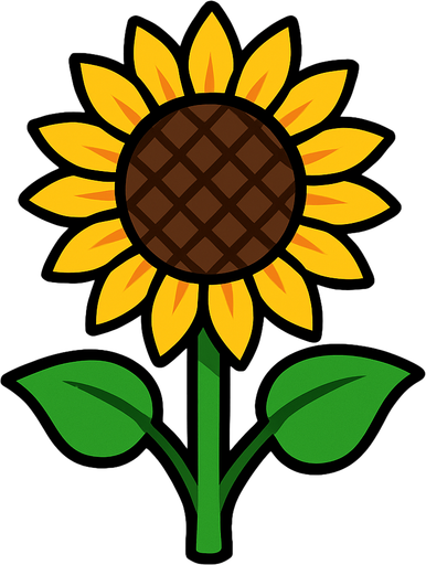 Sunflower.
In-Game asset.  2d.  High contrast.  No shadows