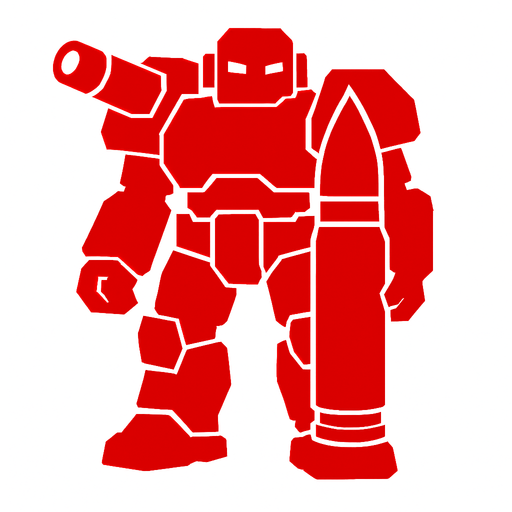 robot ammo very red very big.
In-Game asset.  2d.  High contrast.  No shadows