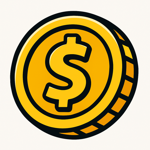 coin.
In-Game asset.  2d.  High contrast.  No shadows