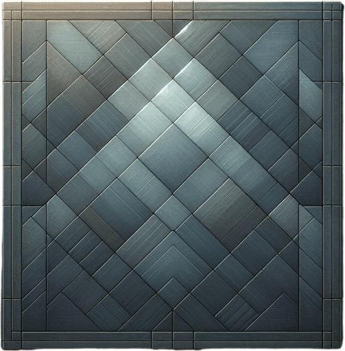 Generate a high-quality asset representing a **single square background tile** for a match-3 game cell, inspired by the cell interiors in the provided Candy Crush screenshot, but made **significantly more transparent**.

*   **Shape:** A perfect **square**.
*   **Base Appearance:**
    *   **Color:** A **muted, desaturated, cool grey-blue** or **dark teal-grey**.
    *   **Texture:** Contains an **extremely subtle, fine-grained texture** (like faint diagonal lines or uniform digital noise) integrated into the color.
*   **Transparency:** The key feature is **increased translucency**. The tile should be **moderately to significantly see-through**, allowing layers placed underneath it to be clearly visible. It should *not* be fully opaque like the original screenshot implies, nor fully transparent (invisible). Aim for roughly **40-60% opacity**.
*   **Lighting:** Maintain **soft, even, ambient lighting** across the surface of the square. No internal highlights or shadows within the tile.
Single Game Texture.  In-Game asset.  2d.  Blank background.  High contrast.  No shadows