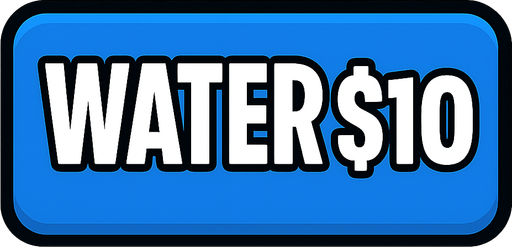Make button blue and say water $10