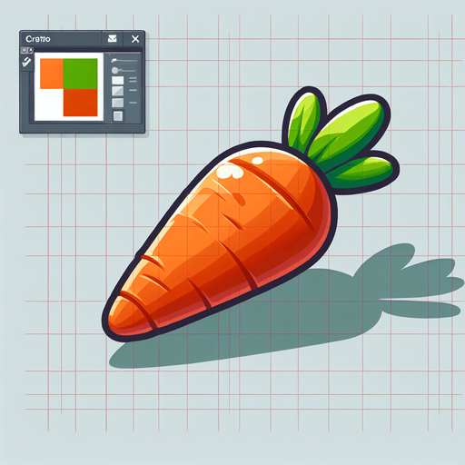 carrote.
Single Game Texture.  In-Game asset.  2d.  Blank background.  High contrast.  No shadows