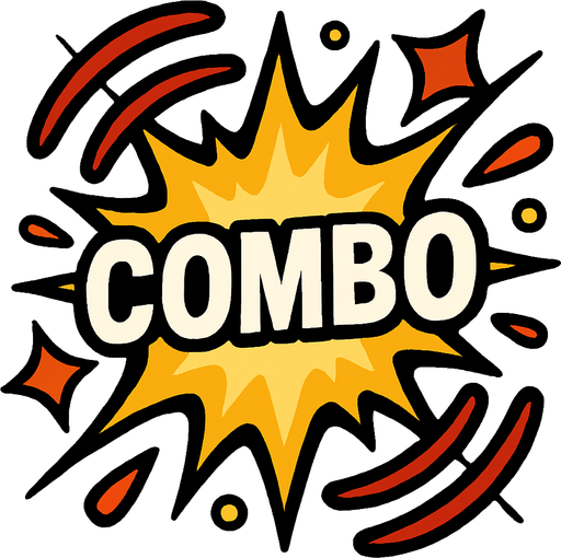combo effect.
In-Game asset.  2d.  High contrast.  No shadows