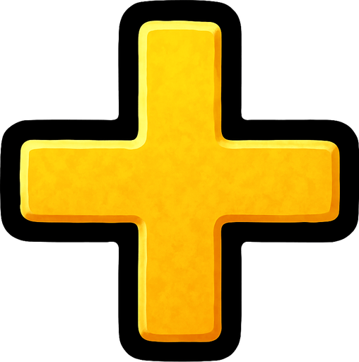 Matematikteki artı sembolü.
In-Game asset.  2d.  High contrast. no shadow