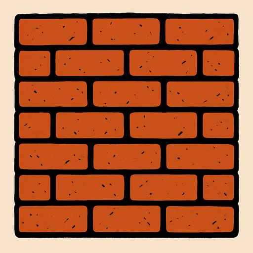 Brick wall.
In-Game asset.  2d.  High contrast.  No shadows