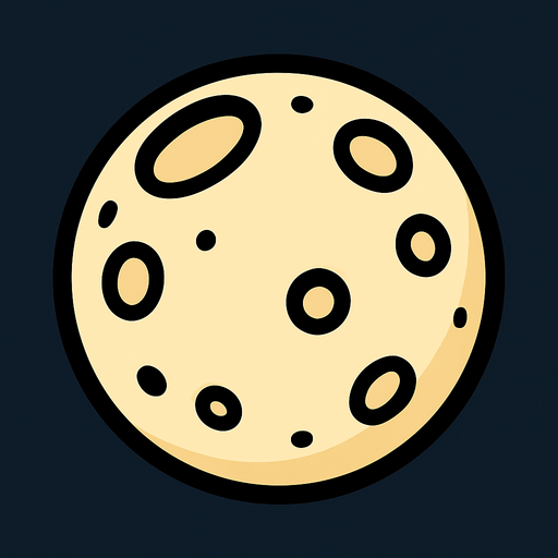 moon.
In-Game asset.  2d.  High contrast.  No shadows