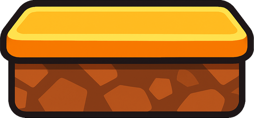 rectangle shape jumping platform for a simple 2D game.
In-Game asset.  2d.  High contrast.  No shadows