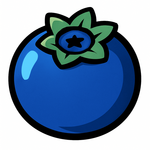 Blueberry.
In-Game asset.  2d.  High contrast.  No shadows